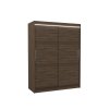Šatní skříň posuvná s LED osvětlením DENVER CH 150 L, choco
