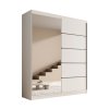 Šatní zrcadlová skříň posuvná NICO WW 180, bílá
