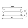 Držák na ručníky, 42 cm LADA - LA 19035-80