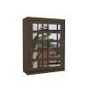 Šatní zrcadlová skříň posuvná MURANI CH 150, choco
