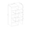 Designový regál na knihy s nastavitelnou šířkou KARMELO W 72-125, bílá