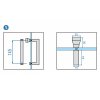 Posuvné sprchové dveře HYD-PD09A 100 černá/transparent pro instalaci do niky - bez vaničky