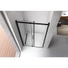 Posuvné sprchové dveře HYD-PD09A 100 černá/transparent pro instalaci do niky - bez vaničky