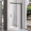 Posuvné sprchové dveře HYD-PD09A 100 černá/transparent pro instalaci do niky - bez vaničky