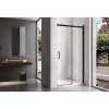 Posuvné sprchové dveře HYD-PD09A 100 černá/transparent pro instalaci do niky - bez vaničky