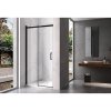 Posuvné sprchové dveře HYD-PD09A 100 černá/transparent pro instalaci do niky - bez vaničky