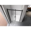 Posuvné sprchové dveře HYD-PD09A 100 černá/transparent pro instalaci do niky - bez vaničky