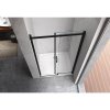 Posuvné sprchové dveře HYD-PD09A 100 černá/transparent pro instalaci do niky - bez vaničky