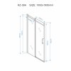 Posuvné sprchové dveře HYD-PD09A 100 černá/transparent pro instalaci do niky - bez vaničky