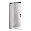 Posuvné sprchové dveře HYD-PD09A 100 černá/transparent pro instalaci do niky - bez vaničky