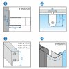 Obdélníkový sprchový kout HYD-OK06B 100x80 chrom/transparent - bez vaničky
