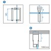 Obdélníkový sprchový kout HYD-OK06B 100x80 chrom/transparent - bez vaničky