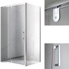 Obdélníkový sprchový kout HYD-OK06B 100x80 chrom/transparent - bez vaničky
