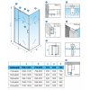 Obdélníkový sprchový kout HYD-OK06B 100x80 chrom/transparent - bez vaničky