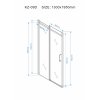 Posuvné sprchové dveře HYD-PD09D 130 černá/transparent pro instalaci do niky - bez vaničky