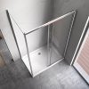 Obdélníkový sprchový kout HYD-OK103B 110x80 chrom/transparent - bez vaničky
