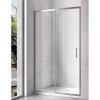 Posuvné sprchové dveře HYD-PD14C 120 chrom/transparent pro instalaci do niky - bez vaničky