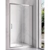 Posuvné sprchové dveře HYD-PD14C 120 chrom/transparent pro instalaci do niky - bez vaničky