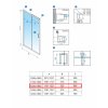 Posuvné sprchové dveře HYD-PD14C 120 černá/transparent pro instalaci do niky - bez vaničky