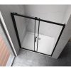 Posuvné sprchové dveře HYD-PD14C 120 černá/transparent pro instalaci do niky - bez vaničky
