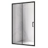 Posuvné sprchové dveře HYD-PD14C 120 černá/transparent pro instalaci do niky - bez vaničky