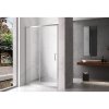 Posuvné sprchové dveře HYD-PD14E 140 chrom/transparent pro instalaci do niky - bez vaničky