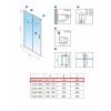 Posuvné sprchové dveře HYD-PD14A 100 černá/transparent pro instalaci do niky - bez vaničky