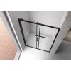 Posuvné sprchové dveře HYD-PD14A 100 černá/transparent pro instalaci do niky - bez vaničky