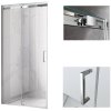 Posuvné sprchové dveře HYD-PD09E 140 chrom/transparent pro instalaci do niky - bez vaničky