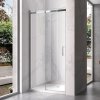 Posuvné sprchové dveře HYD-PD09E 140 chrom/transparent pro instalaci do niky - bez vaničky