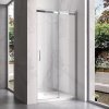 Posuvné sprchové dveře HYD-PD09E 140 chrom/transparent pro instalaci do niky - bez vaničky