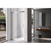 Posuvné sprchové dveře HYD-PD09E 140 chrom/transparent pro instalaci do niky - bez vaničky