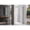 Posuvné sprchové dveře HYD-PD09E 140 chrom/transparent pro instalaci do niky - bez vaničky
