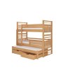 Rozkládací patrová postel HIPPO, CH-Hip-Bee-208-E1912, 200x90 cm, buk