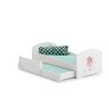 Rozkládací postel PEPE II GIRL WITH WINGS, CH-Pep-II-Gir-Wing-n-E1850, 160x80 cm s matrací, bílá/grafika