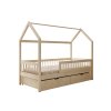 Postel GALICJA, CH-GAL-P-200, 200x90 cm se zábradlím, borovice