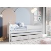 Rozkládací postel OLEN, CH-OLE-W-180-M, 180x80 cm s matrací, bílá