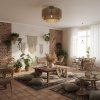 Stropní LED osvětlení BOHO D16 APP1838-1F hnědá