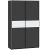 Skřín s posuvnými dveřmi BERNO 120, černá/bílá