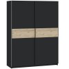 Skříň s posuvnými dveřmi BERNO 150, černá