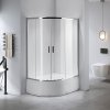 KABINA PRYSZNICOWA POLOKRAGLA Z BRODZIKIEM MAJA CHROM 100 100 CM %5B100886%5D 1200