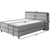 Čalouněná postel Camma s úložným prostorem