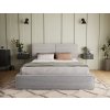 Čalouněná postel Pesillo s kovovým rámem a úložným prostorem (Materiál potahu Modullo 01 - bílá, Rozměr 140x200)