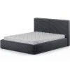 Čalouněná postel Pesillo s kovovým rámem a úložným prostorem