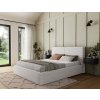 Čalouněná postel Pesillo s kovovým rámem a úložným prostorem (Materiál potahu Modullo 01 - bílá, Rozměr 140x200)