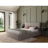 Čalouněná postel Pesillo s kovovým rámem a úložným prostorem