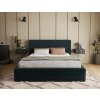 Čalouněná postel Pesillo s kovovým rámem a úložným prostorem