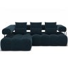 Rohová sedací souprava Levvi (Materiál potahu Manhattan 40 - tmavě modrá, Orientace levá)