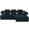 Rohová sedací souprava Levvi (Materiál potahu Manhattan 40 - tmavě modrá, Orientace levá)