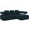 Rohová sedací souprava Levvi (Materiál potahu Manhattan 40 - tmavě modrá, Orientace levá)